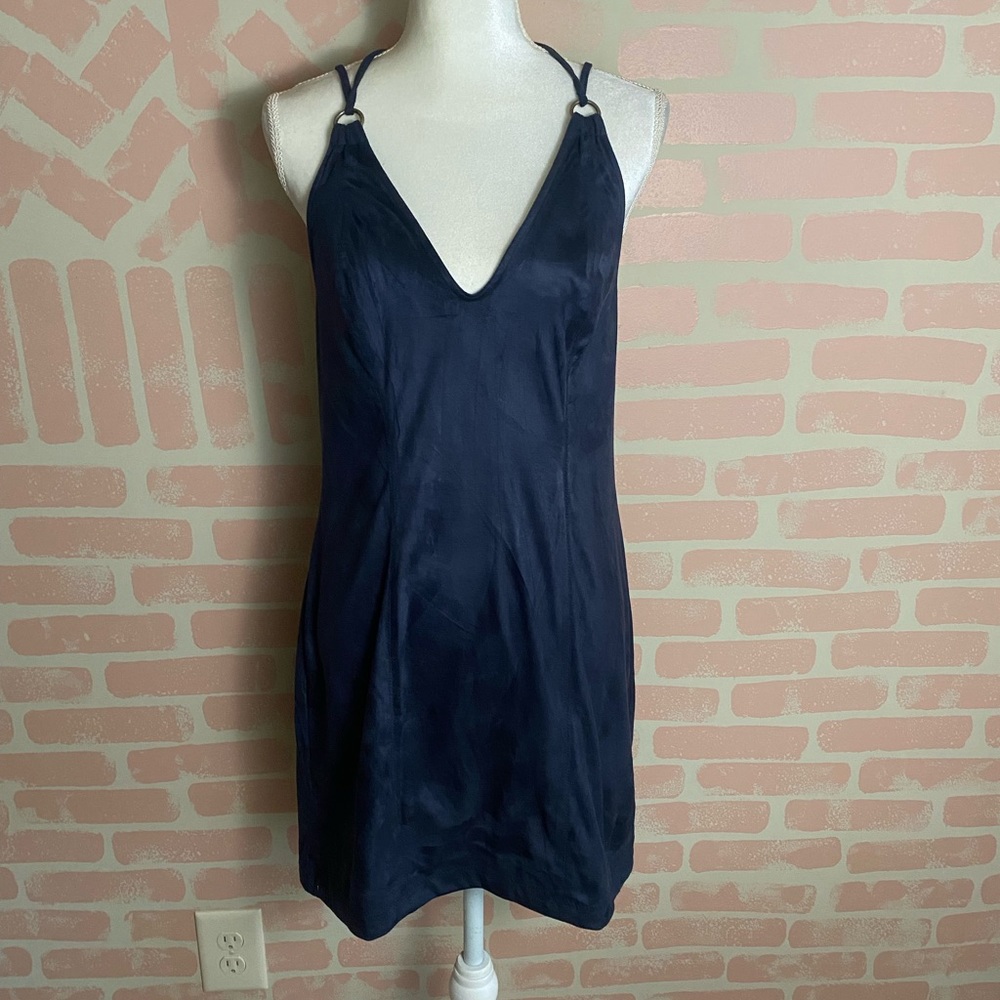 Intimately Free People Running Wild Navy Suede Dress M - Picture 5 of 8